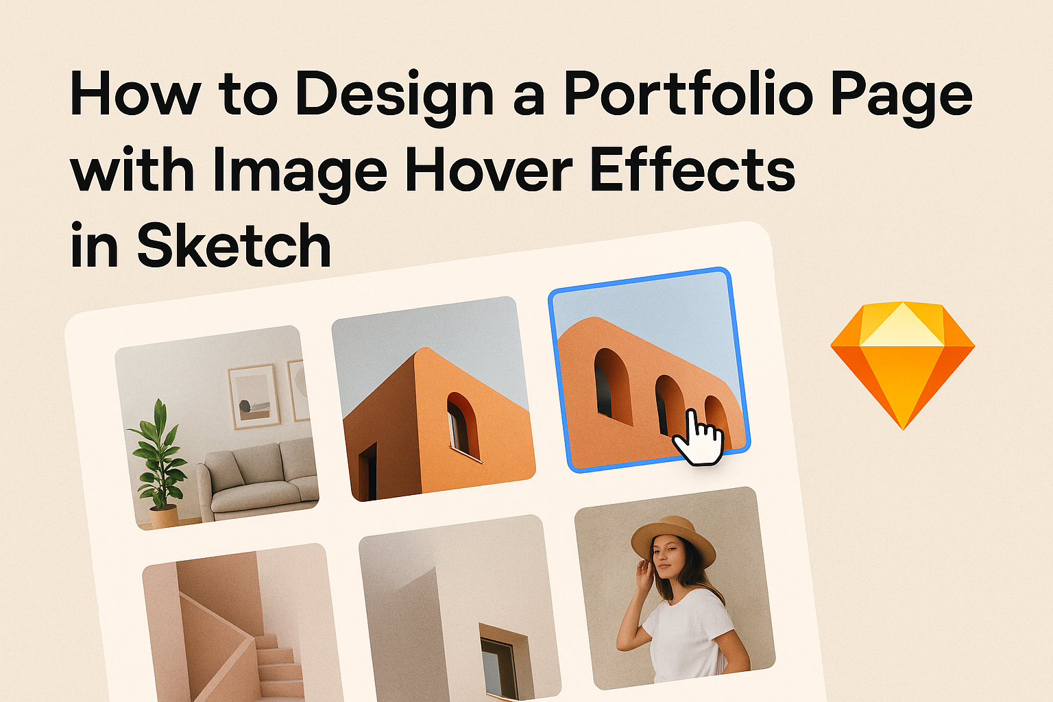 How to Design a Portfolio Page with Image Hover Effects in Sketch