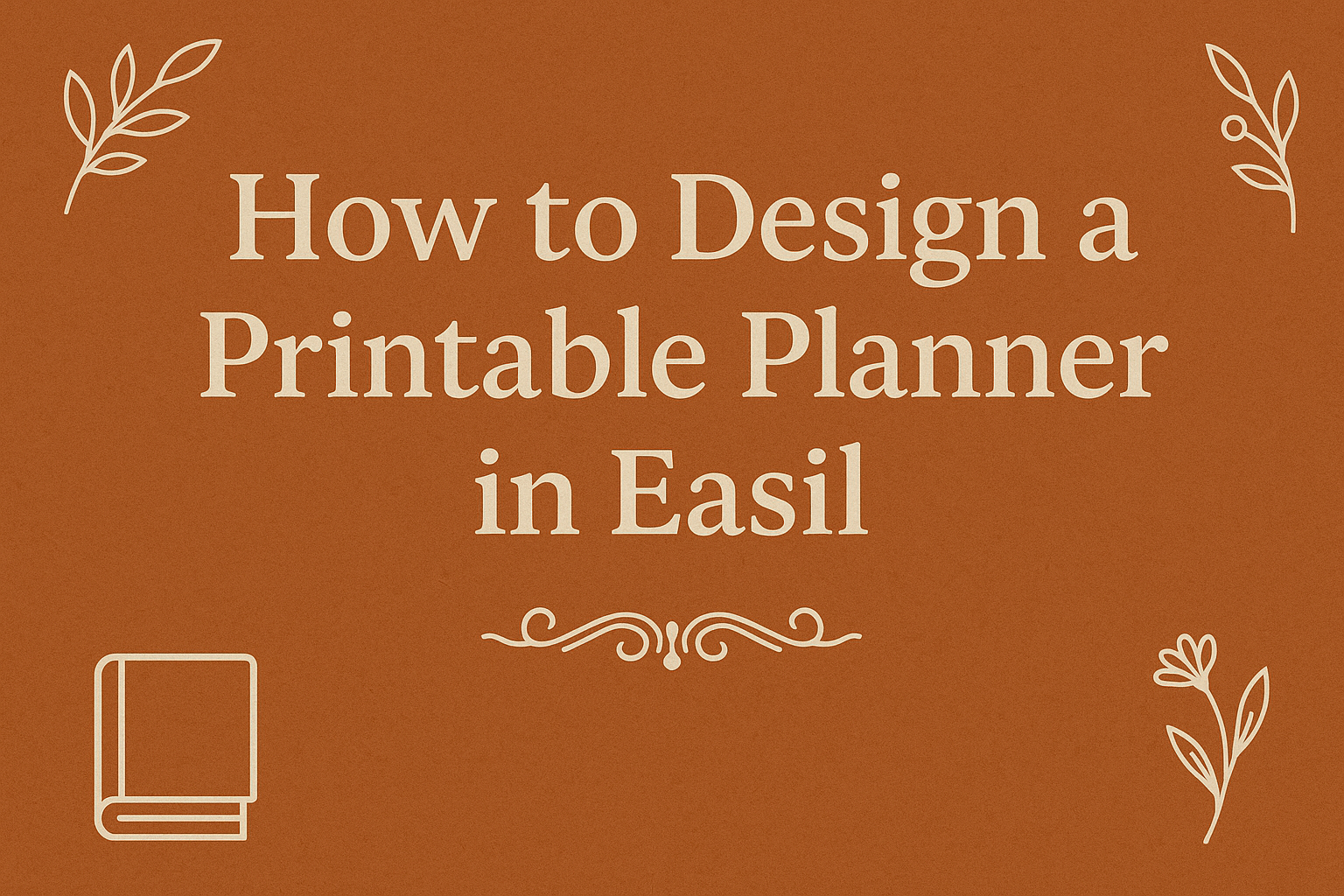 How to Design a Printable Planner in Easil