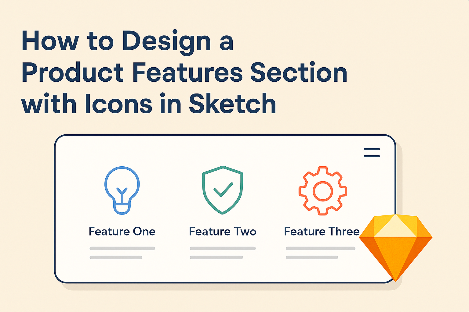 How to Design a Product Features Section with Icons in Sketch