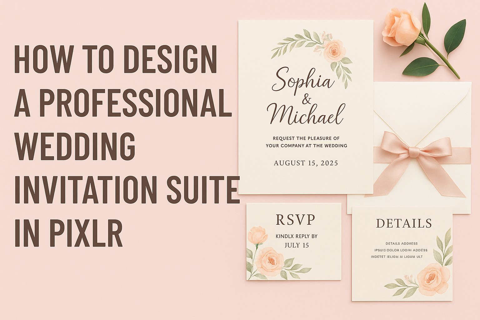 How to Design a Professional Wedding Invitation Suite in Pixlr