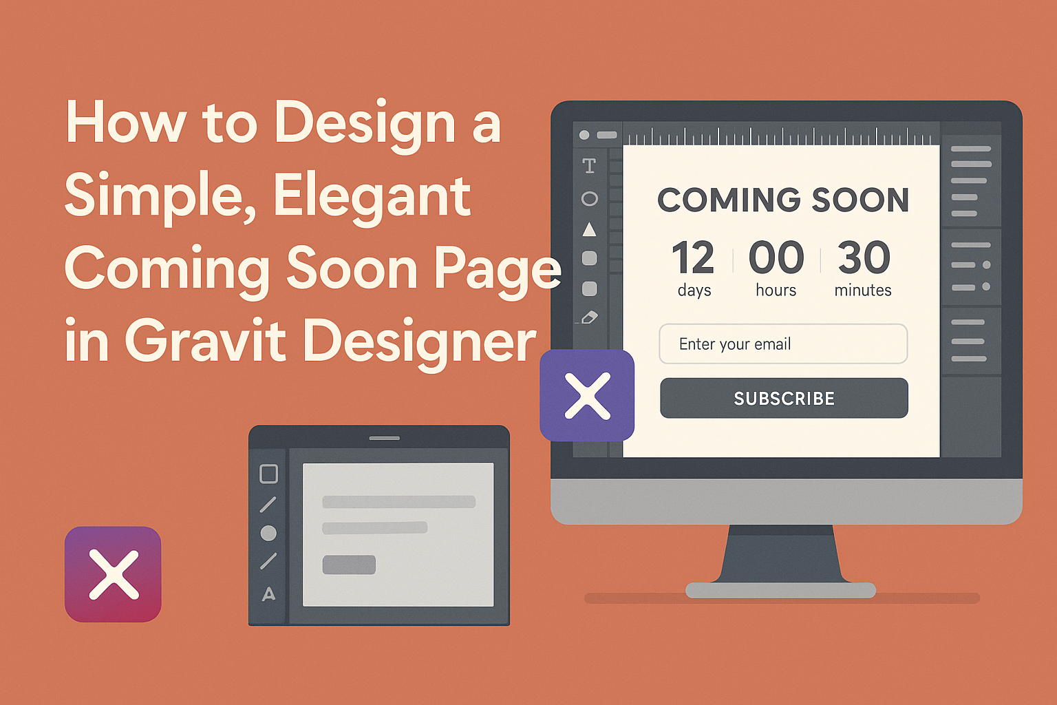 How to Design a Simple, Elegant Coming Soon Page in Gravit Designer
