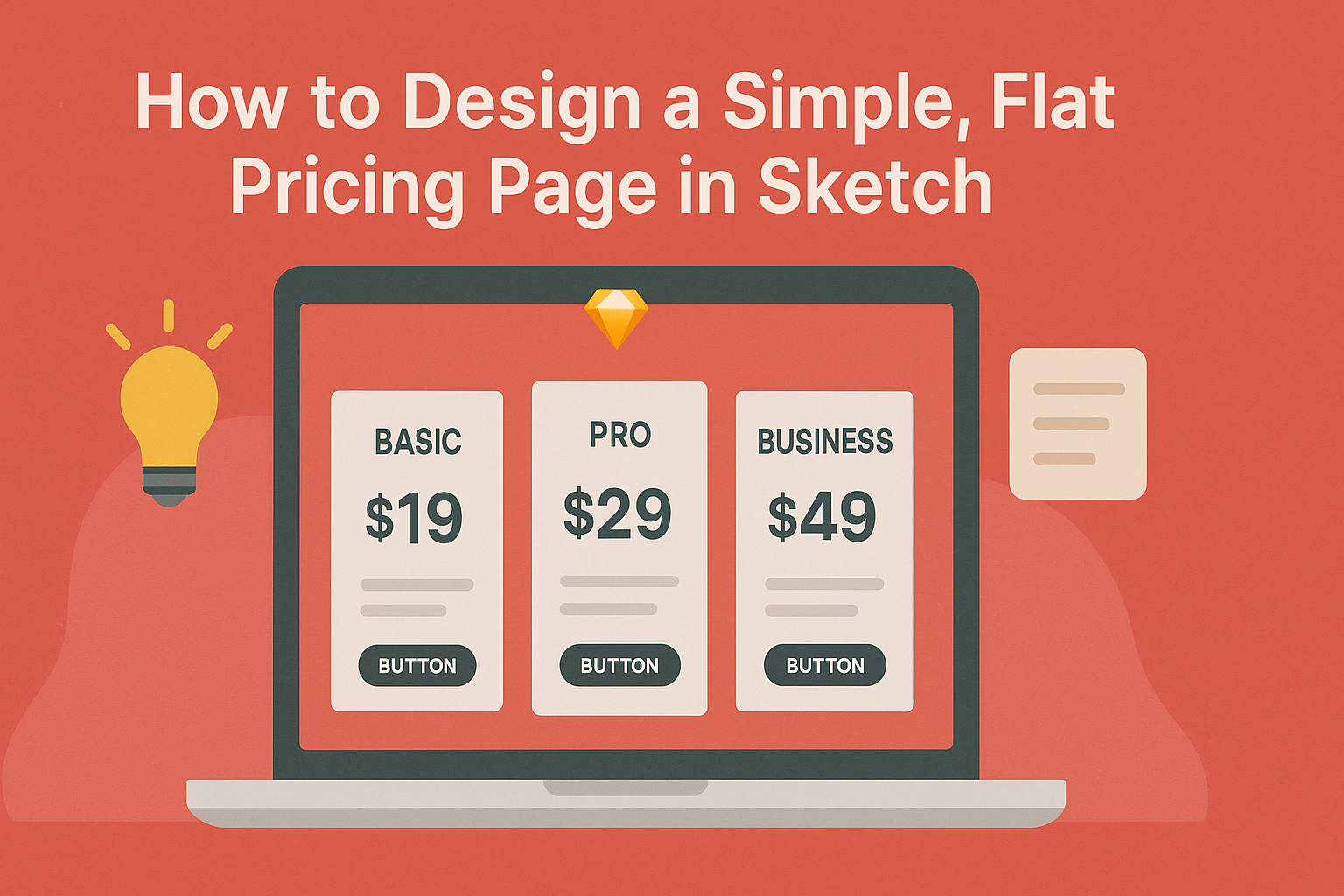 How to Design a Simple, Flat Pricing Page in Sketch