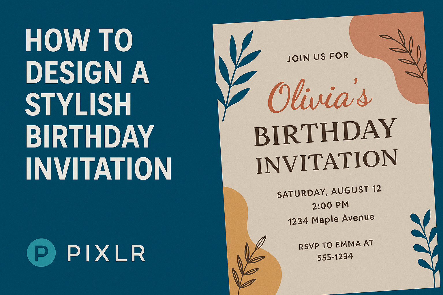 How to Design a Stylish Birthday Invitation in Pixlr