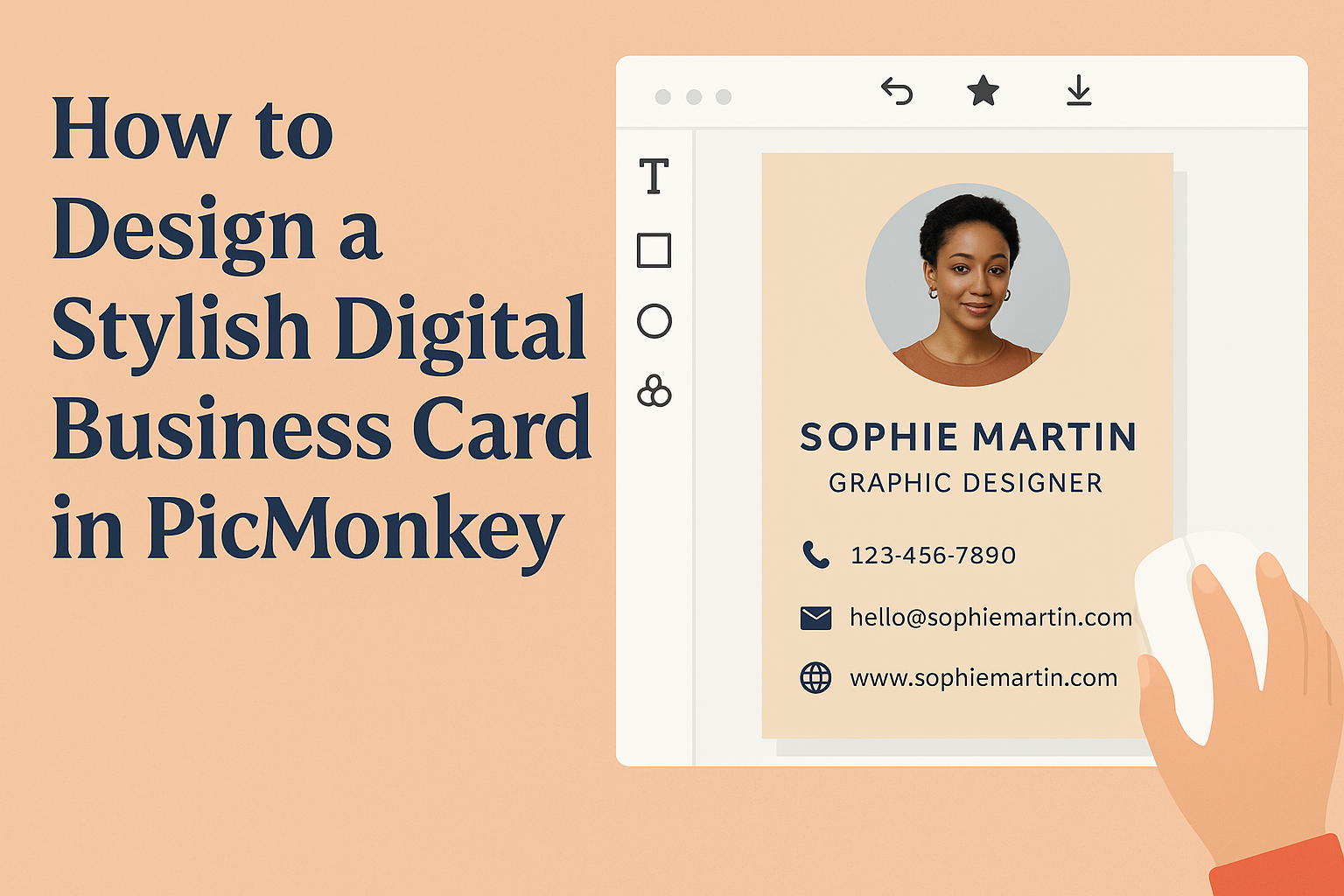 How to Design a Stylish Digital Business Card in PicMonkey