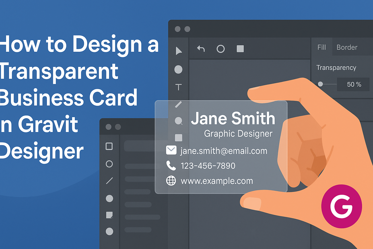 How to Design a Transparent Business Card in Gravit Designer