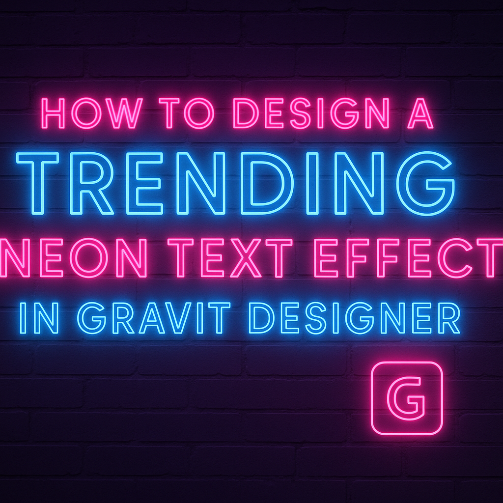 How to Design a Trending Neon Text Effect in Gravit Designer