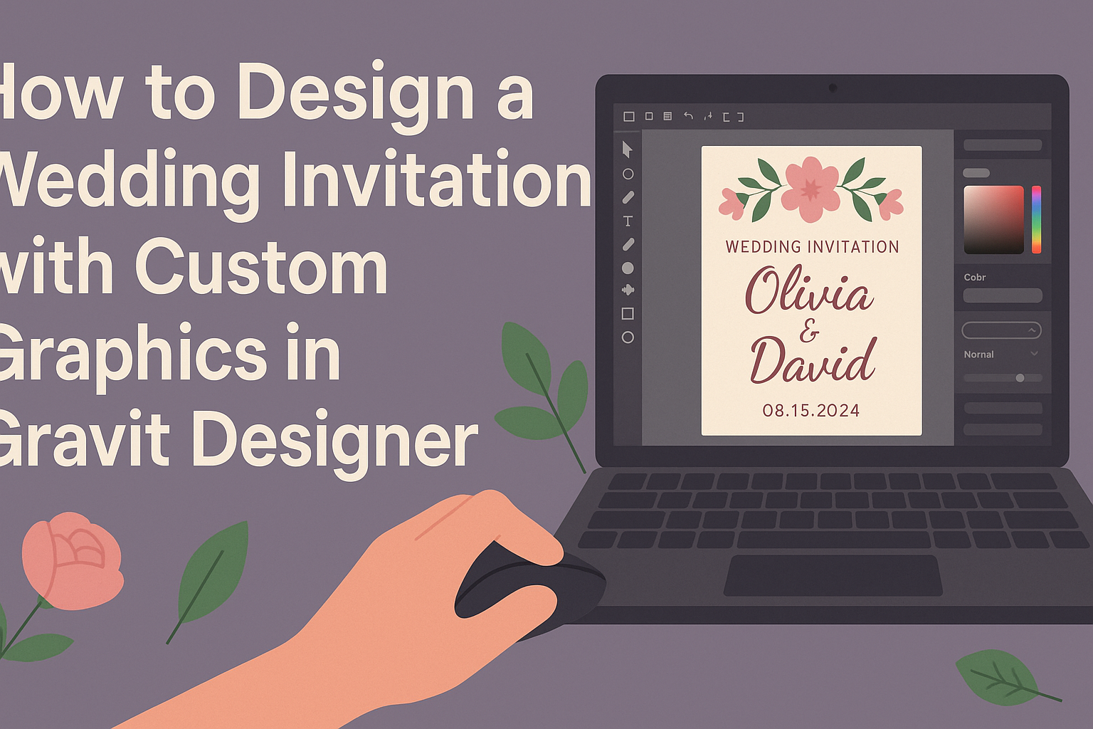 How to Design a Wedding Invitation with Custom Graphics in Gravit Designer