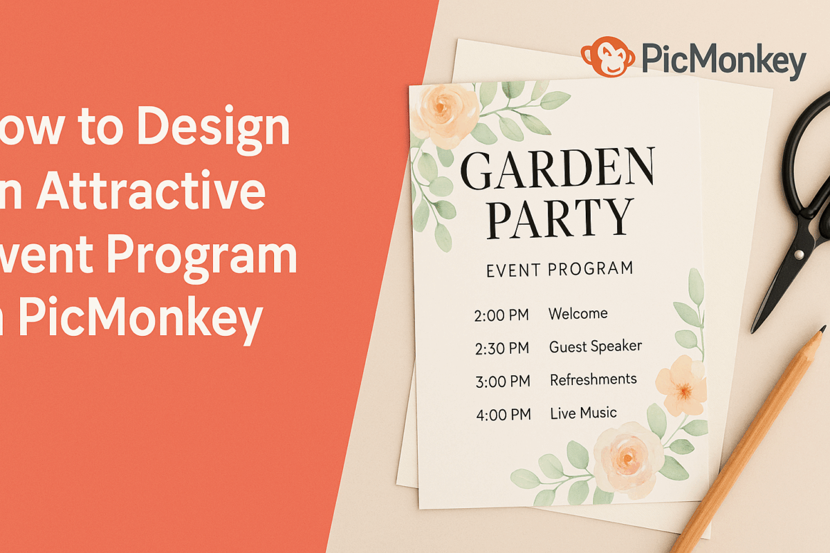 How to Design an Attractive Event Program in PicMonkey - Graphic Design ...