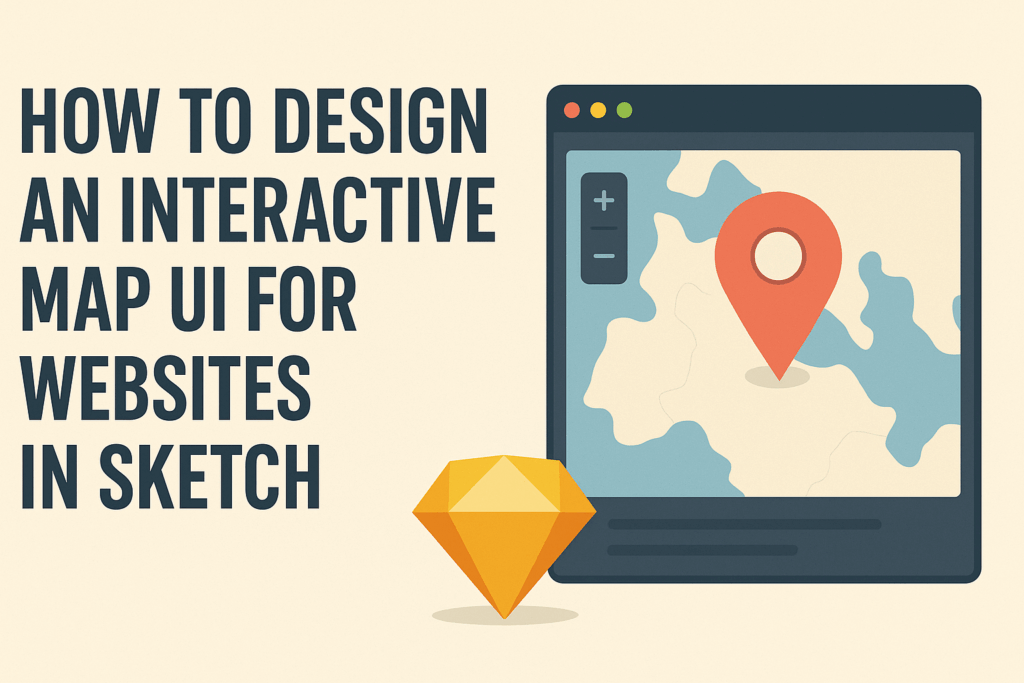 How to Design an Interactive Map UI for Websites in Sketch