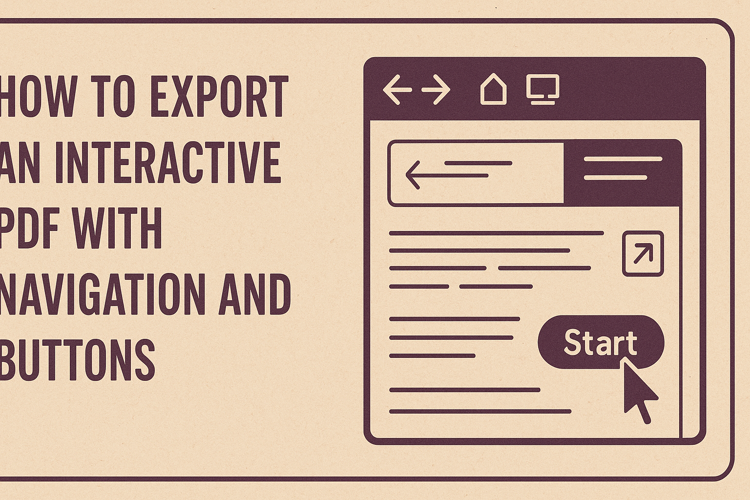 How to Export an Interactive PDF with Navigation and Buttons