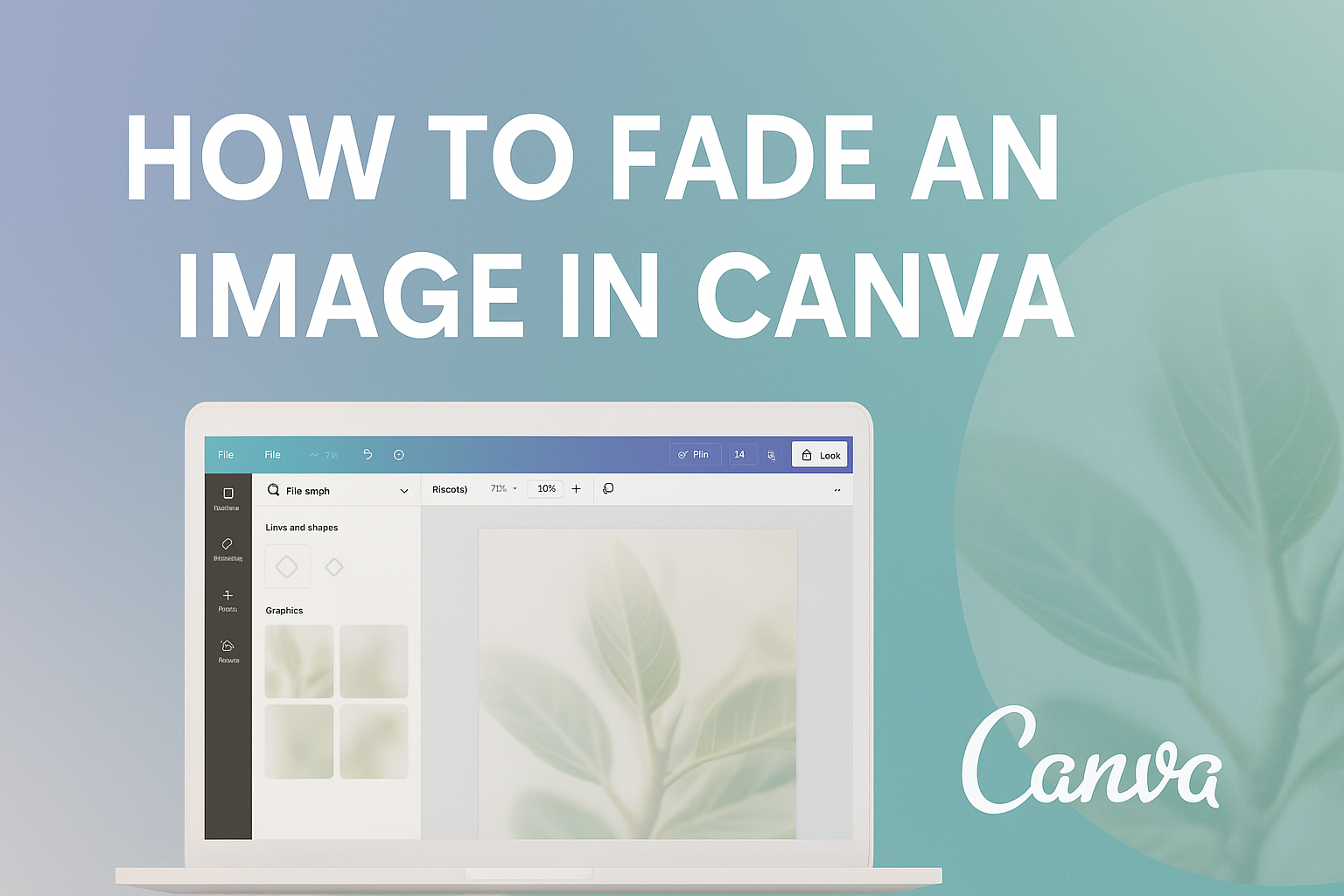 How to Fade an Image in Canva