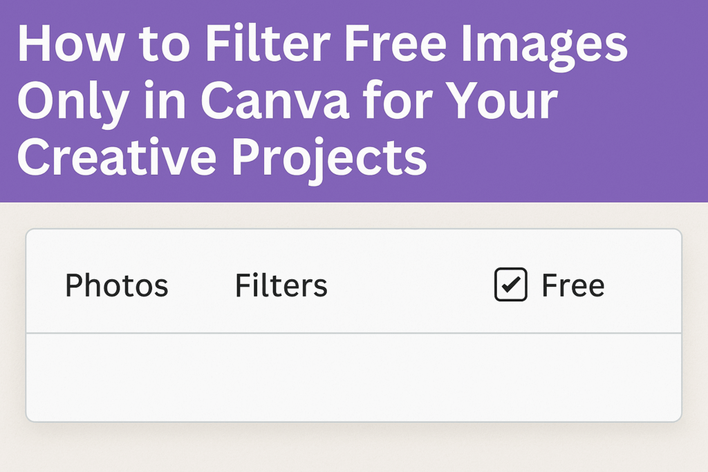 How to Filter Free Images Only in Canva for Your Creative Projects