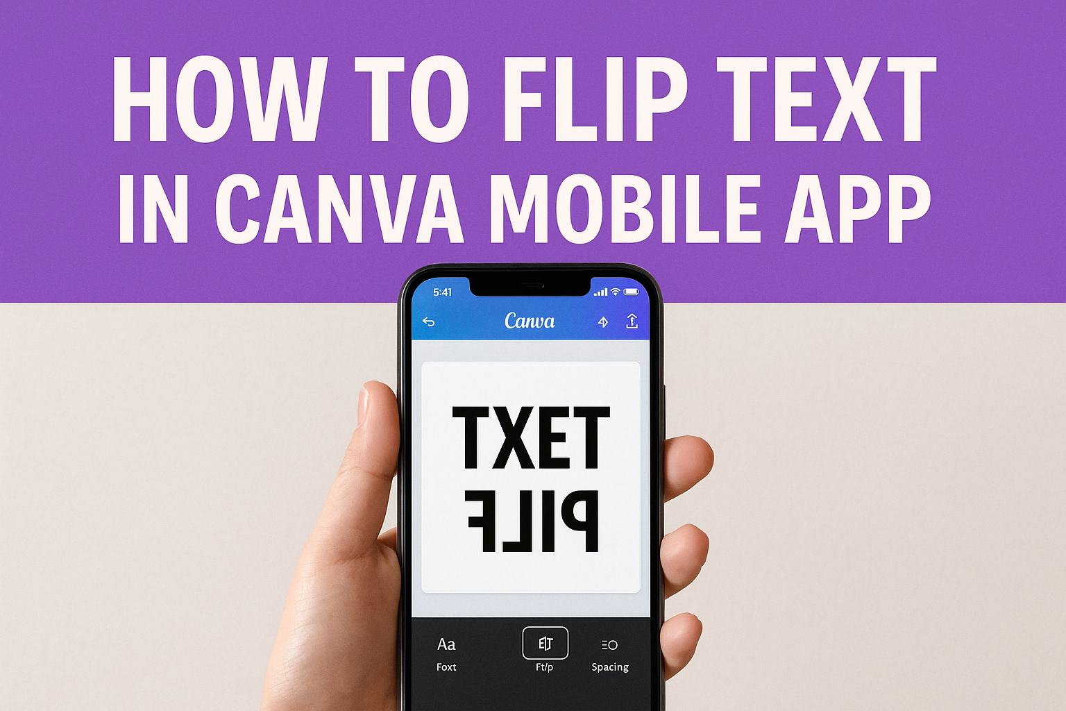 How to Flip Text in Canva Mobile App