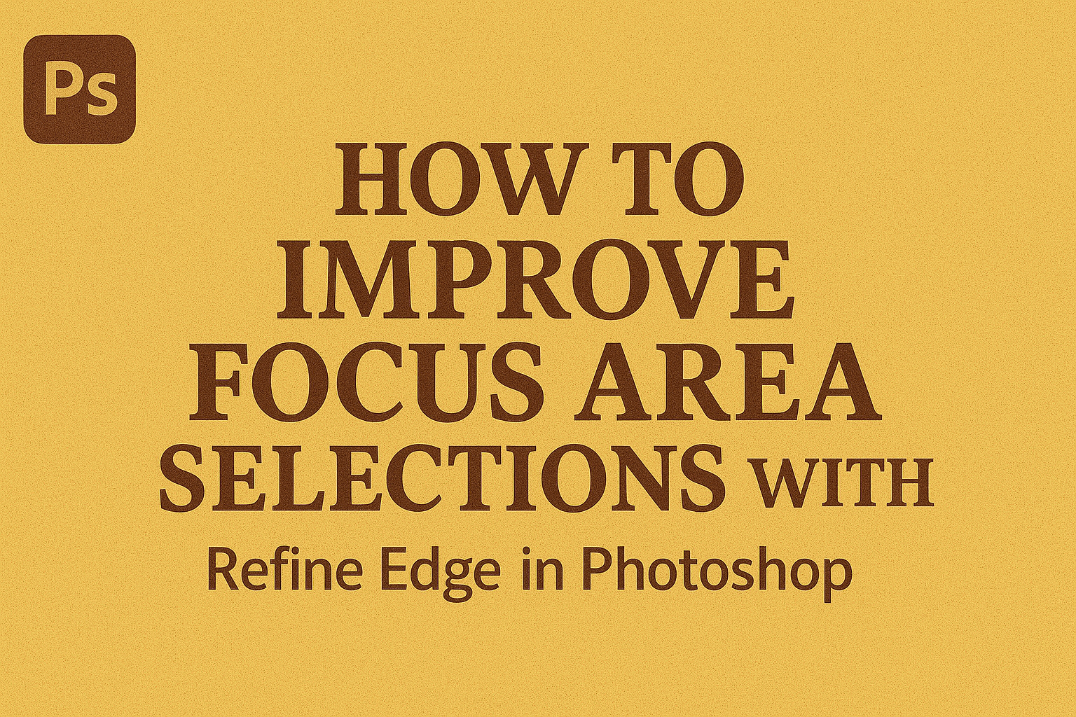 How to Improve Focus Area Selections with Refine Edge in Photoshop