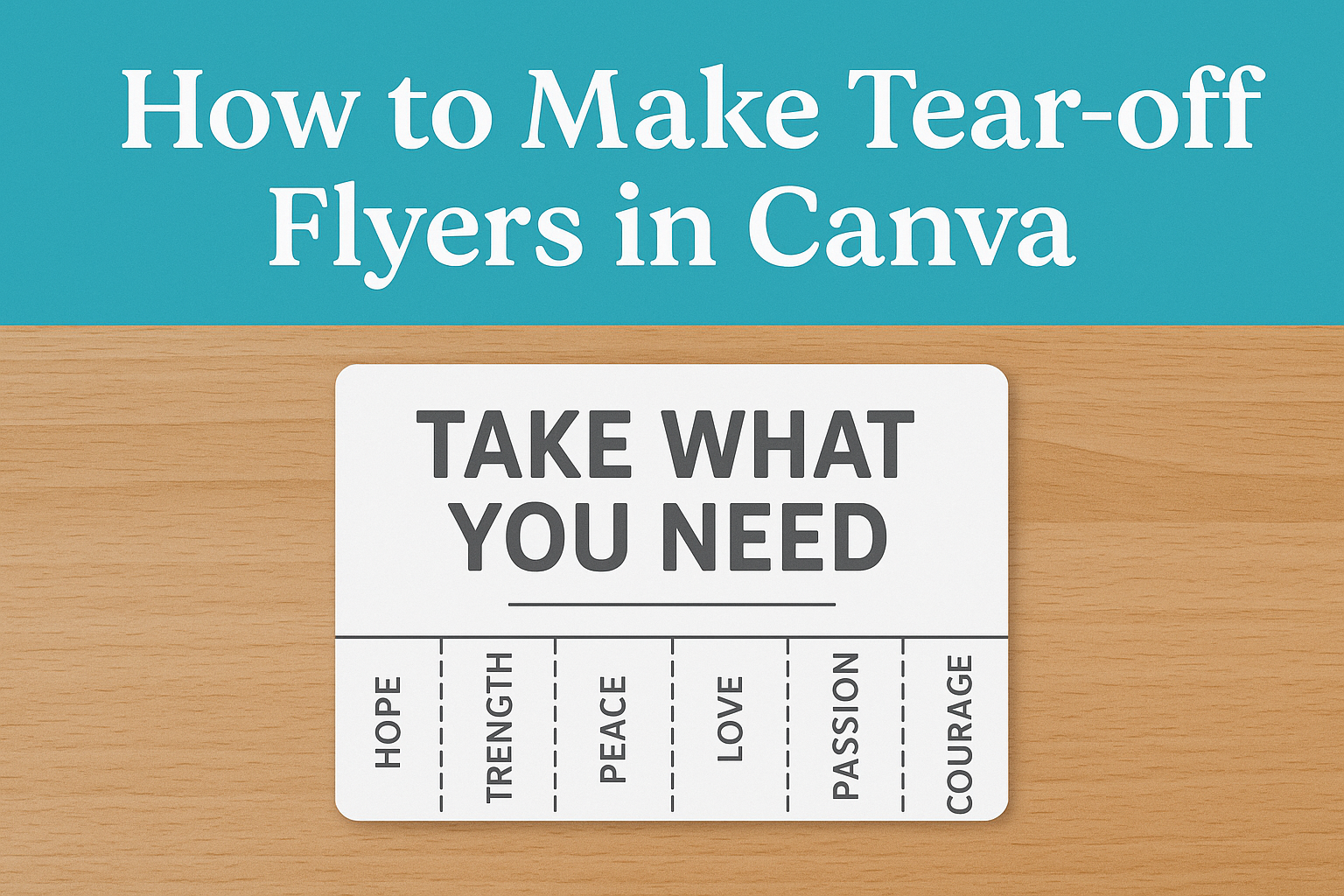 How to Make Tear Flyer in Canva