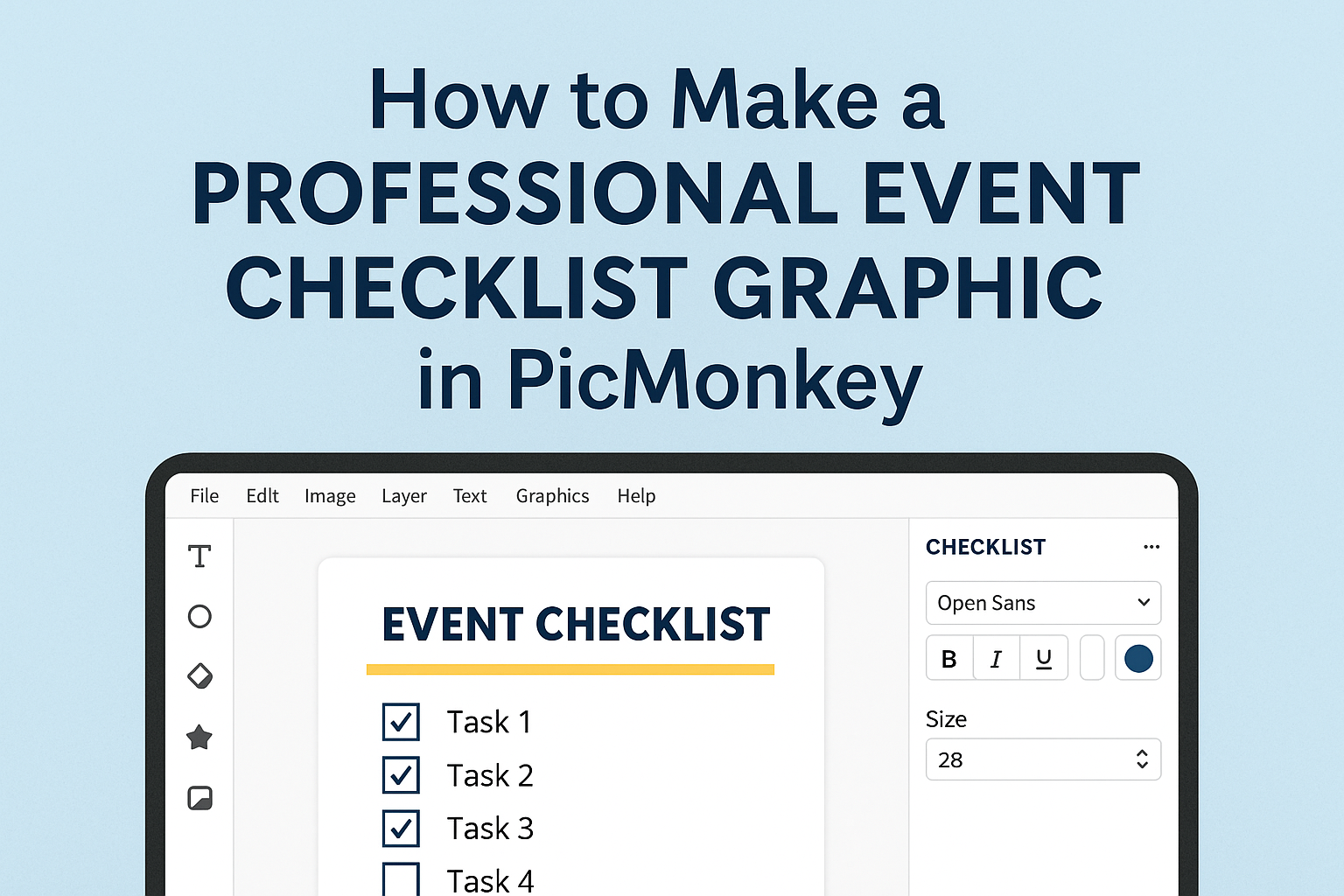 How to Make a Professional Event Checklist Graphic in PicMonkey
