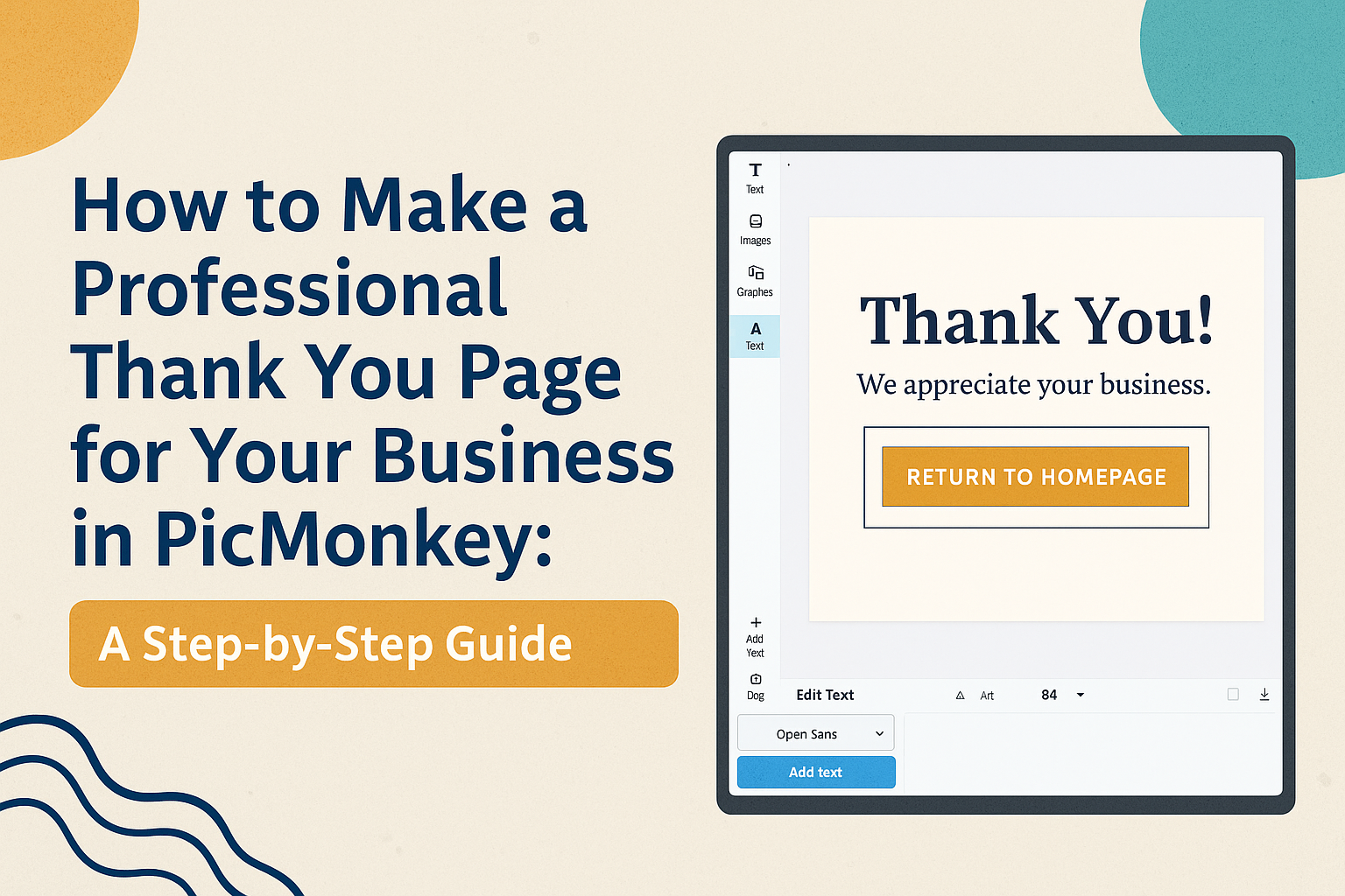 How to Make a Professional Thank You Page for Your Business in PicMonkey