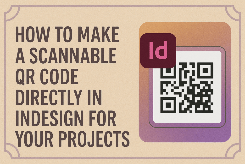How to Make a Scannable QR Code Directly in InDesign for Your Projects