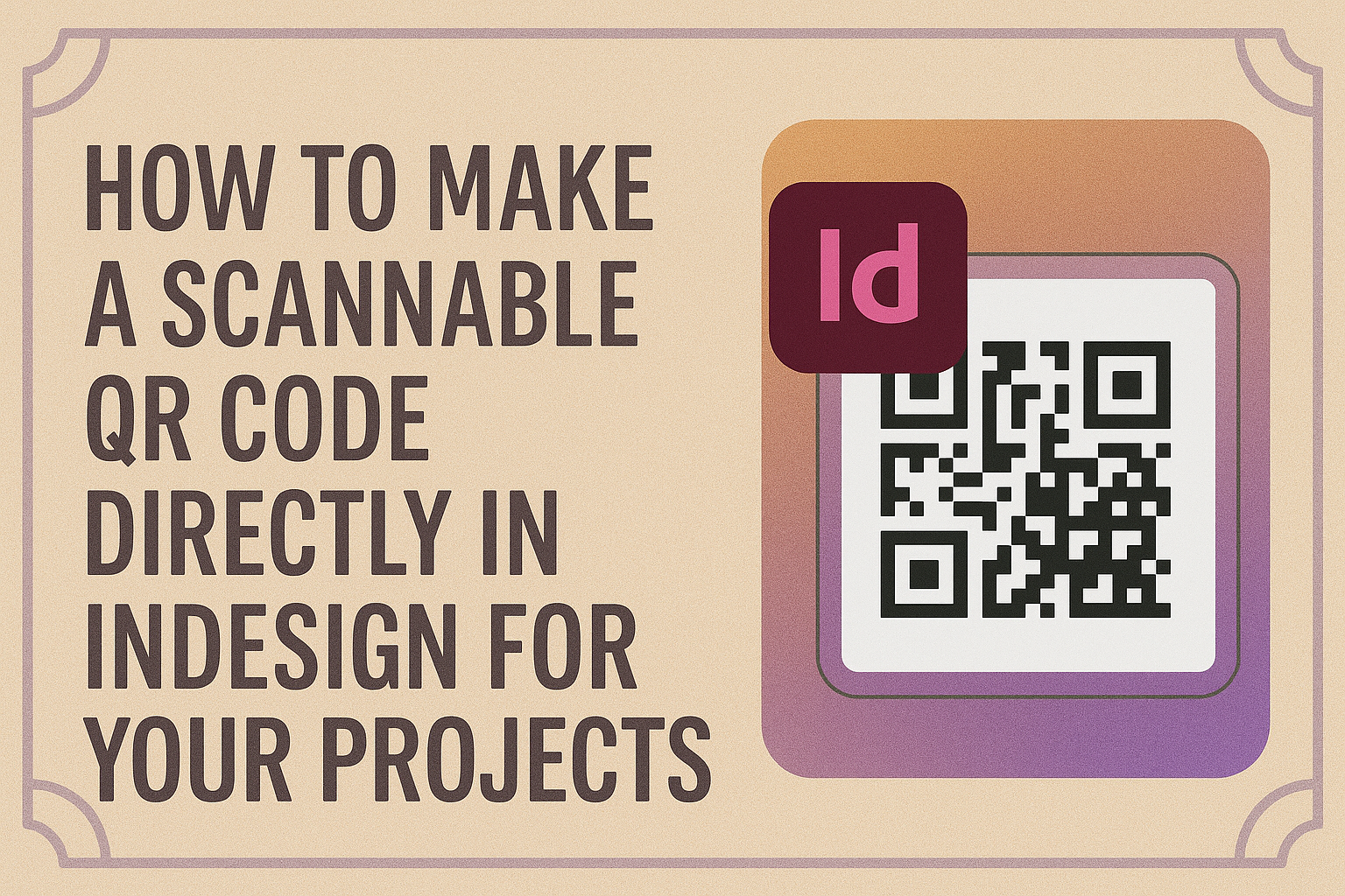 How to Make a Scannable QR Code Directly in InDesign for Your Projects