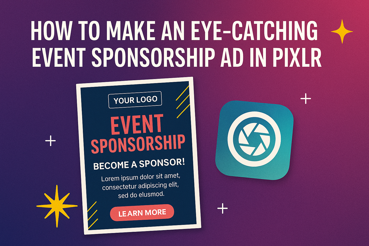 How to Make an Eye-Catching Event Sponsorship Ad in Pixlr