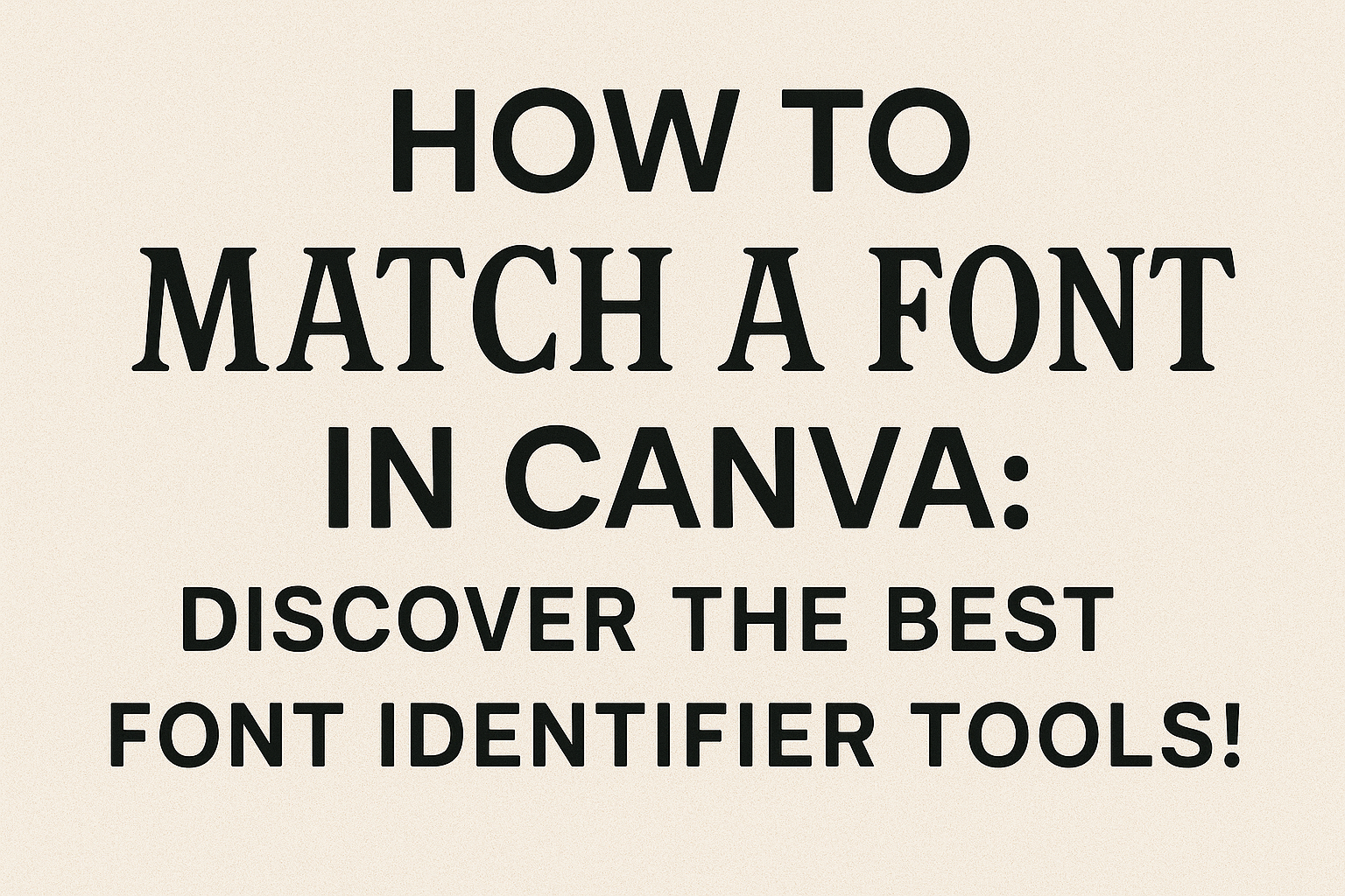 How to Match a Font in Canva: Discover the Best Font Identifier Tools!