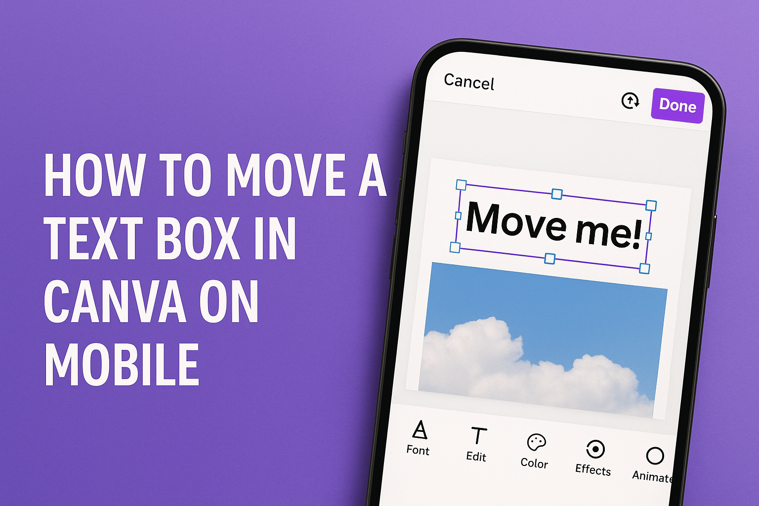 How to Move a Text Box in Canva on Mobile