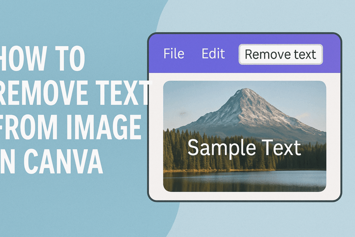How to Remove Text from Image in Canva