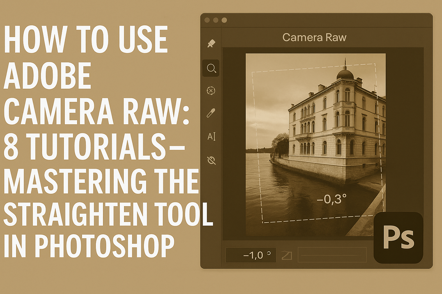 How to Use Adobe Camera Raw 8 Tutorials - Mastering the Straighten Tool in Photoshop