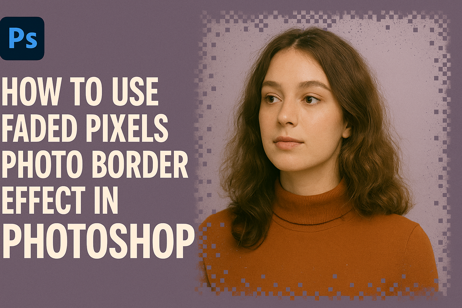 How to Use Faded Pixels Photo Border Effect in Photoshop