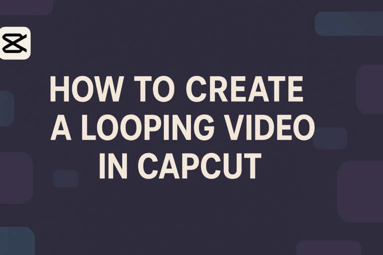 How to Create a Looping Video in CapCut - Graphic Design Resource