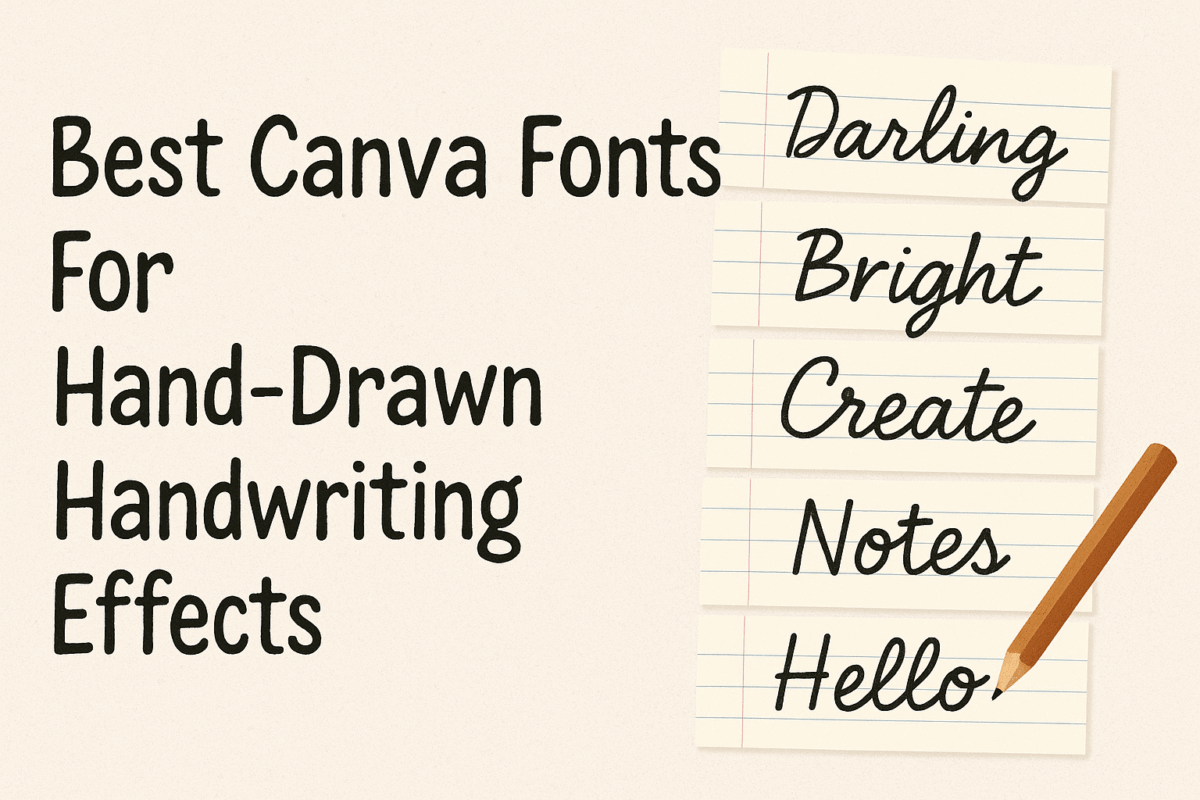 Best Canva Fonts For Hand-Drawn Handwriting Effects - Graphic Design ...