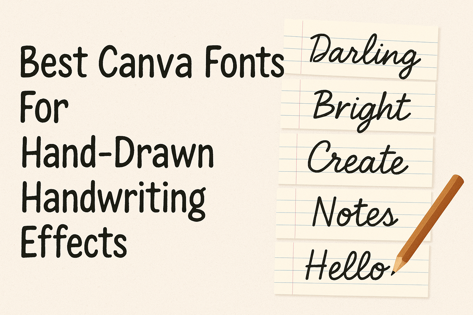Best Canva Fonts For Hand-Drawn Handwriting Effects