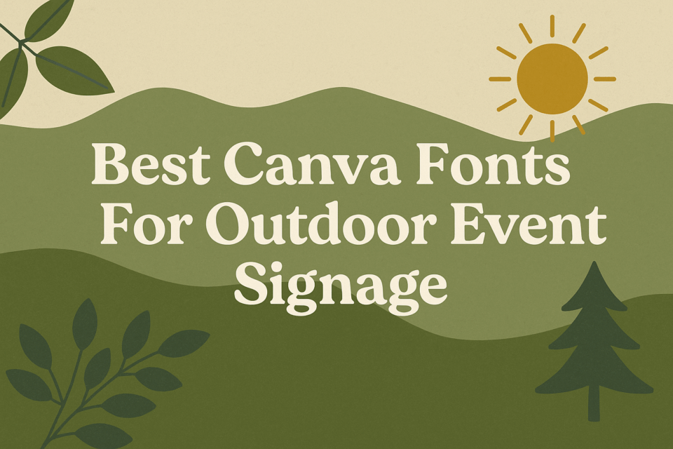 Best canva fonts for outdoor event signage graphic design resource