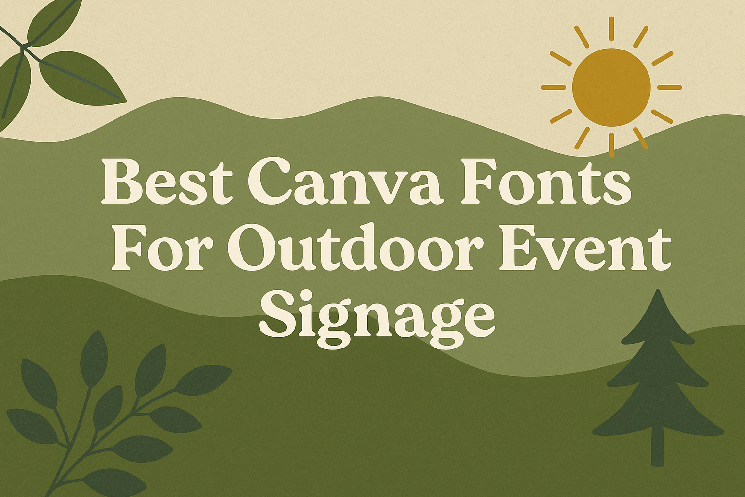 Best Canva Fonts For Outdoor Event Signage