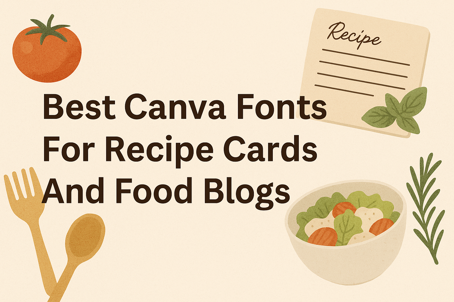 Best Canva Fonts For Recipe Cards And Food Blogs