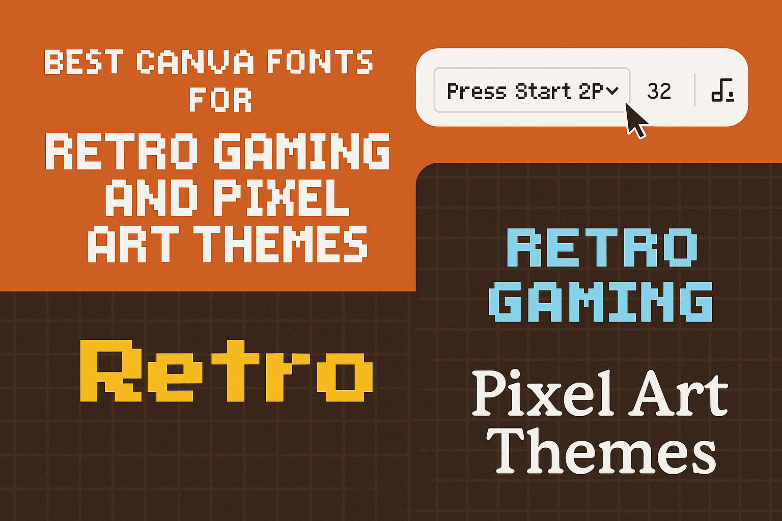 Best Canva Fonts For Retro Gaming And Pixel Art Themes