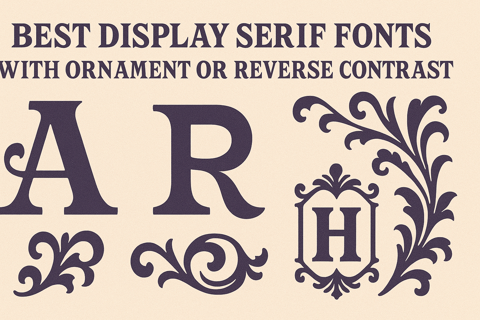 Best Display Serif Fonts With Ornament Or Reverse Contrast
