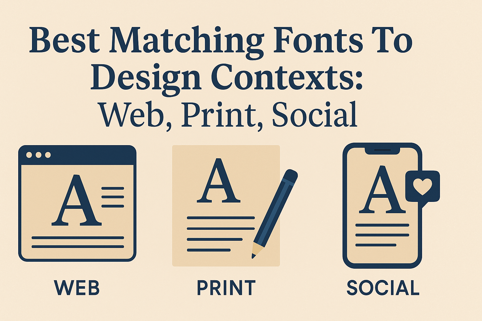 Best Matching Fonts To Design Contexts: Web, Print, Social