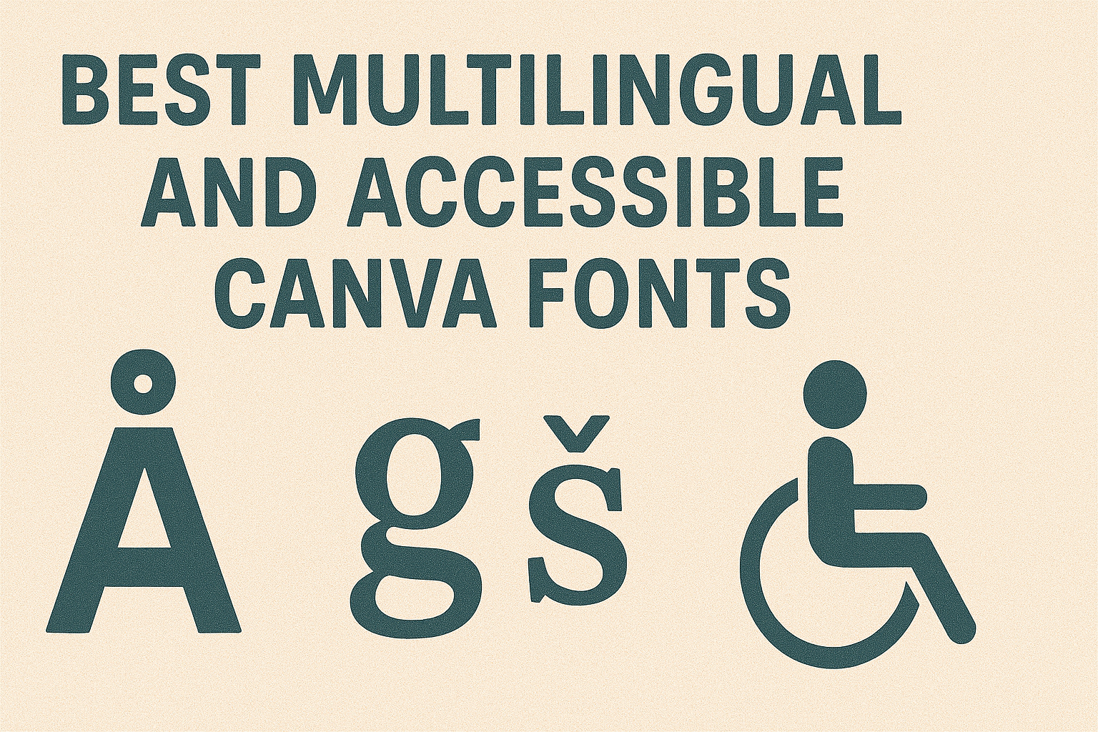 Best Multilingual And Accessible Canva Fonts