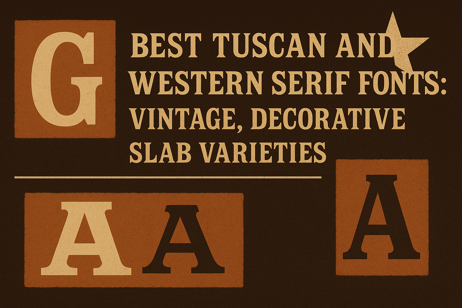 Best Tuscan And Western Serif Fonts: Vintage, Decorative Slab Varieties