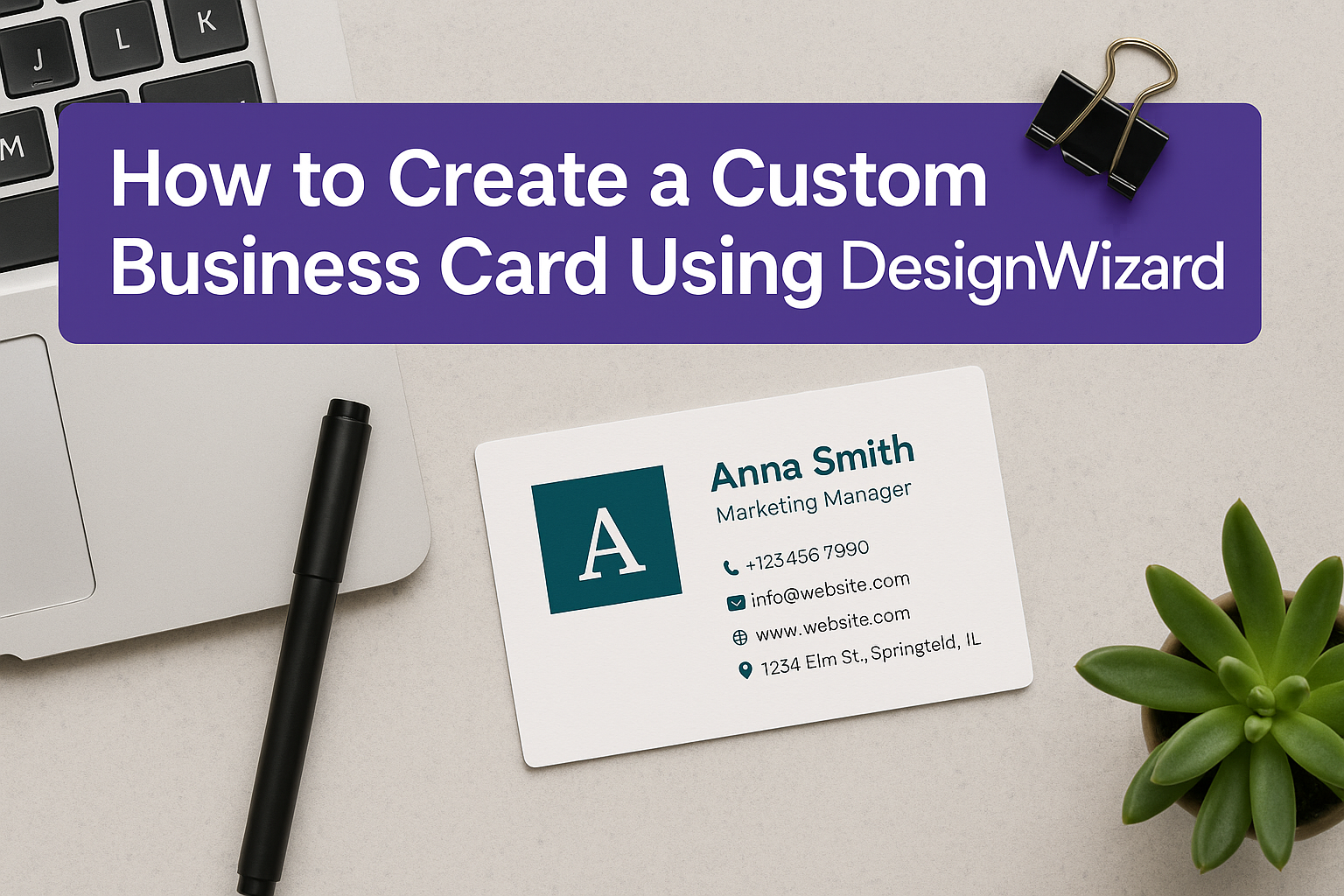 How to Create a Custom Business Card Using DesignWizard