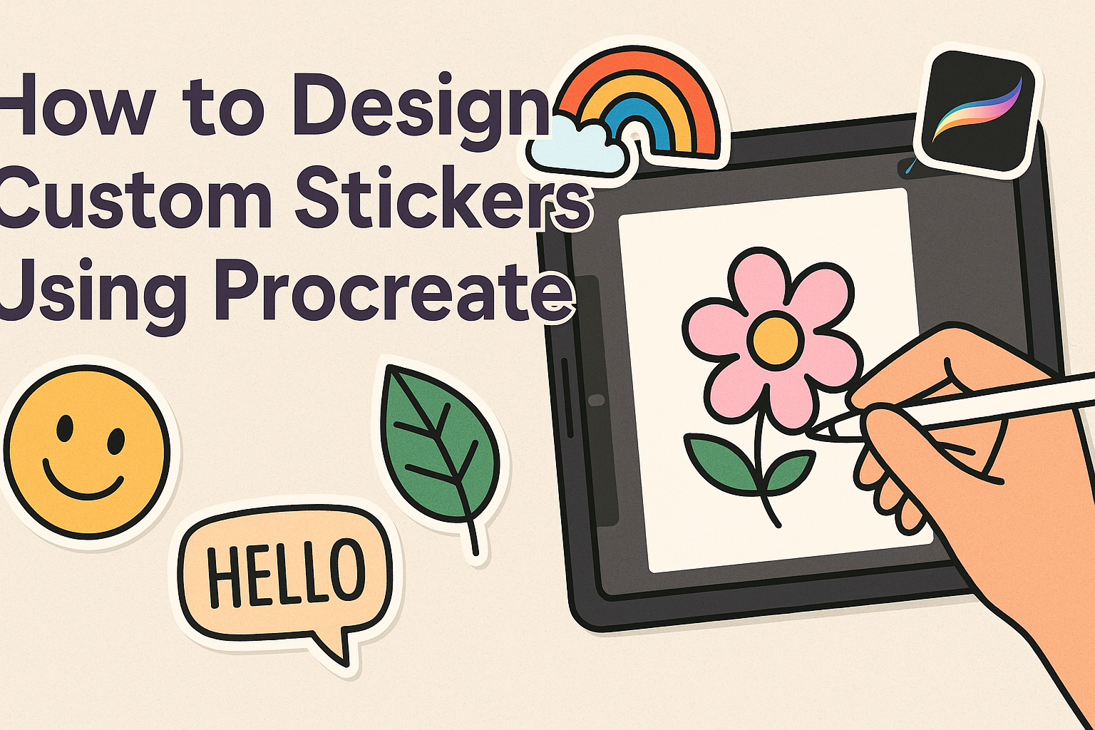 How to Design Custom Stickers Using Procreate