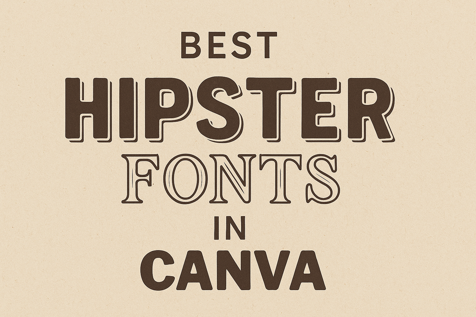 Best Hipster Fonts in Canva