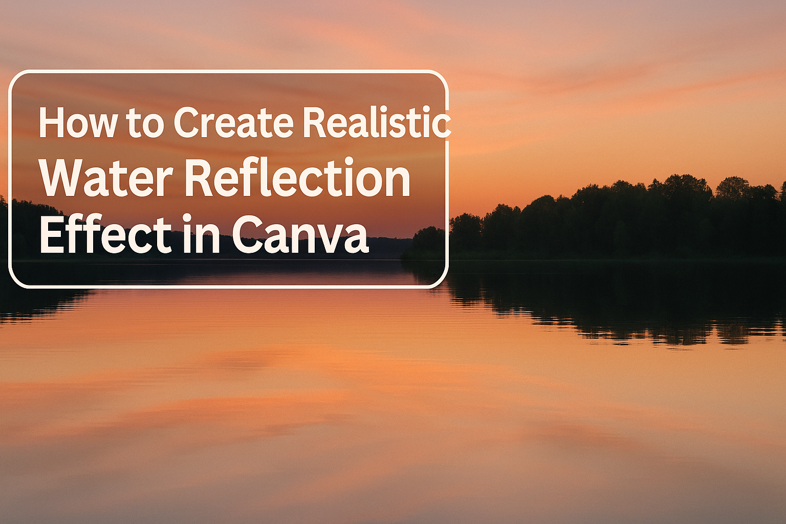 How to Create Realistic Water Reflection Effect in Canva