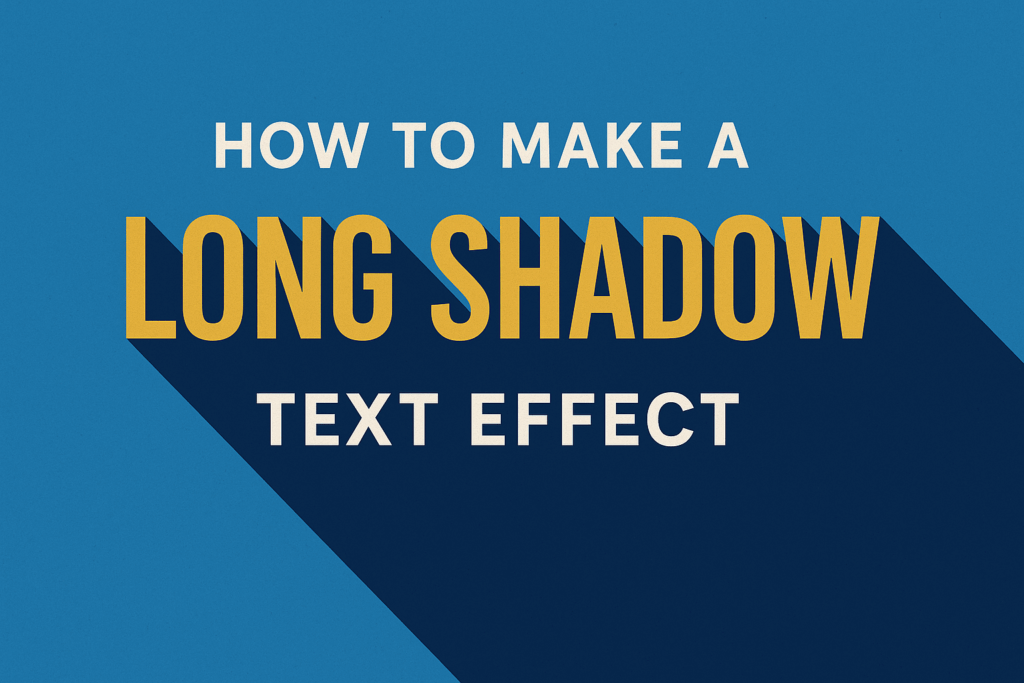 How to Make a Long Shadow Text Effect